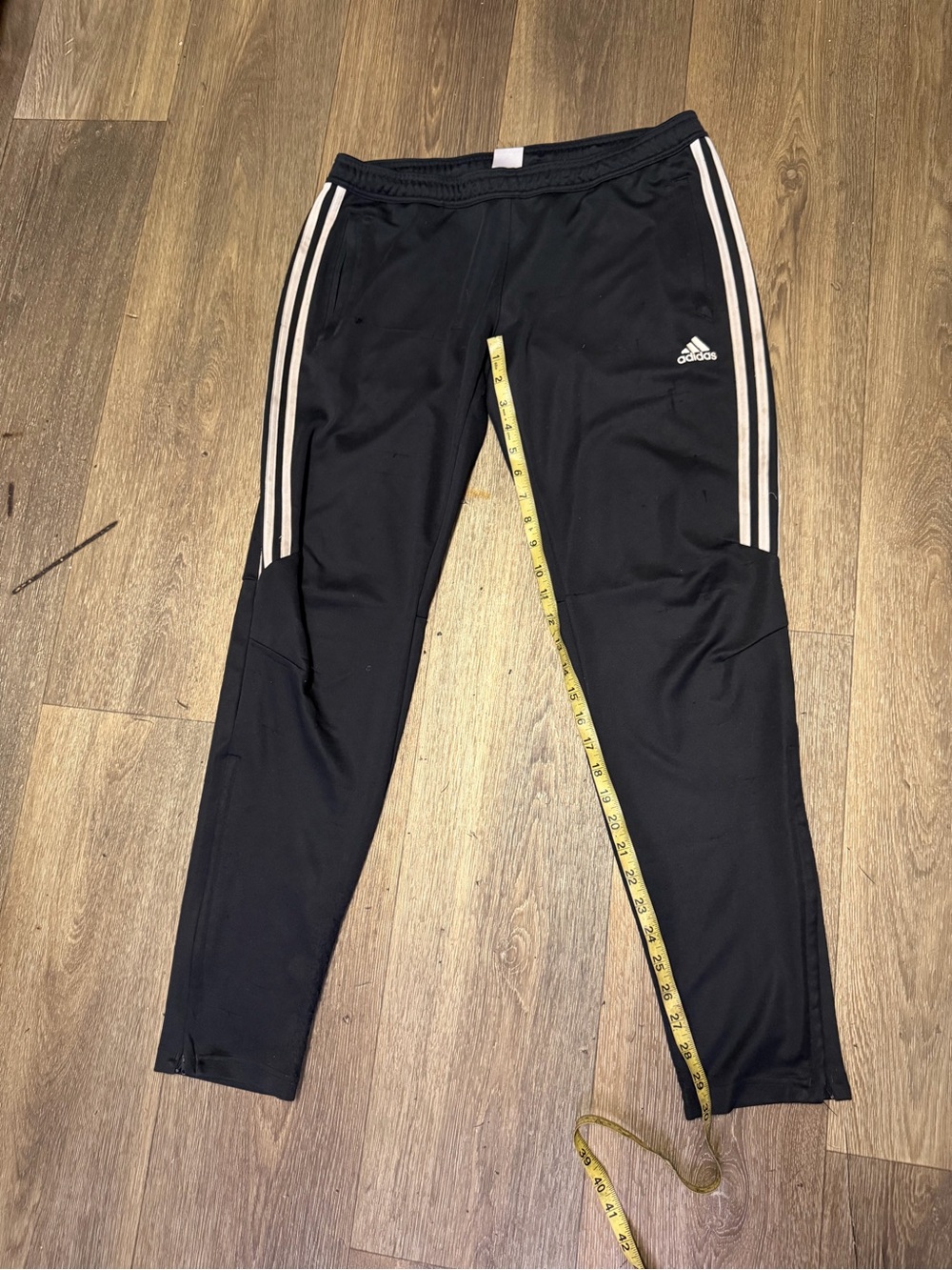 adidas Black Joggers with White Three-Stripes - Picture 5 of 5